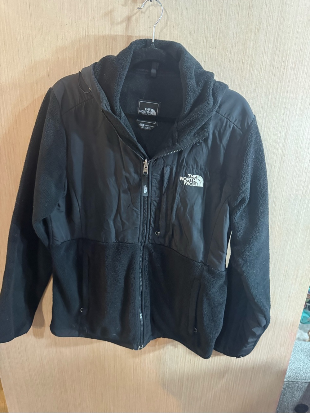 Women’s The North Face Black Fleece Hooded Jacket Size Large